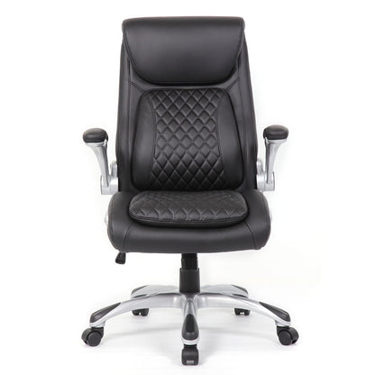 High Back Ergonomic Executive Office Chair, Adjustable Height And Lumbar Support For Home &amp; Office - Black