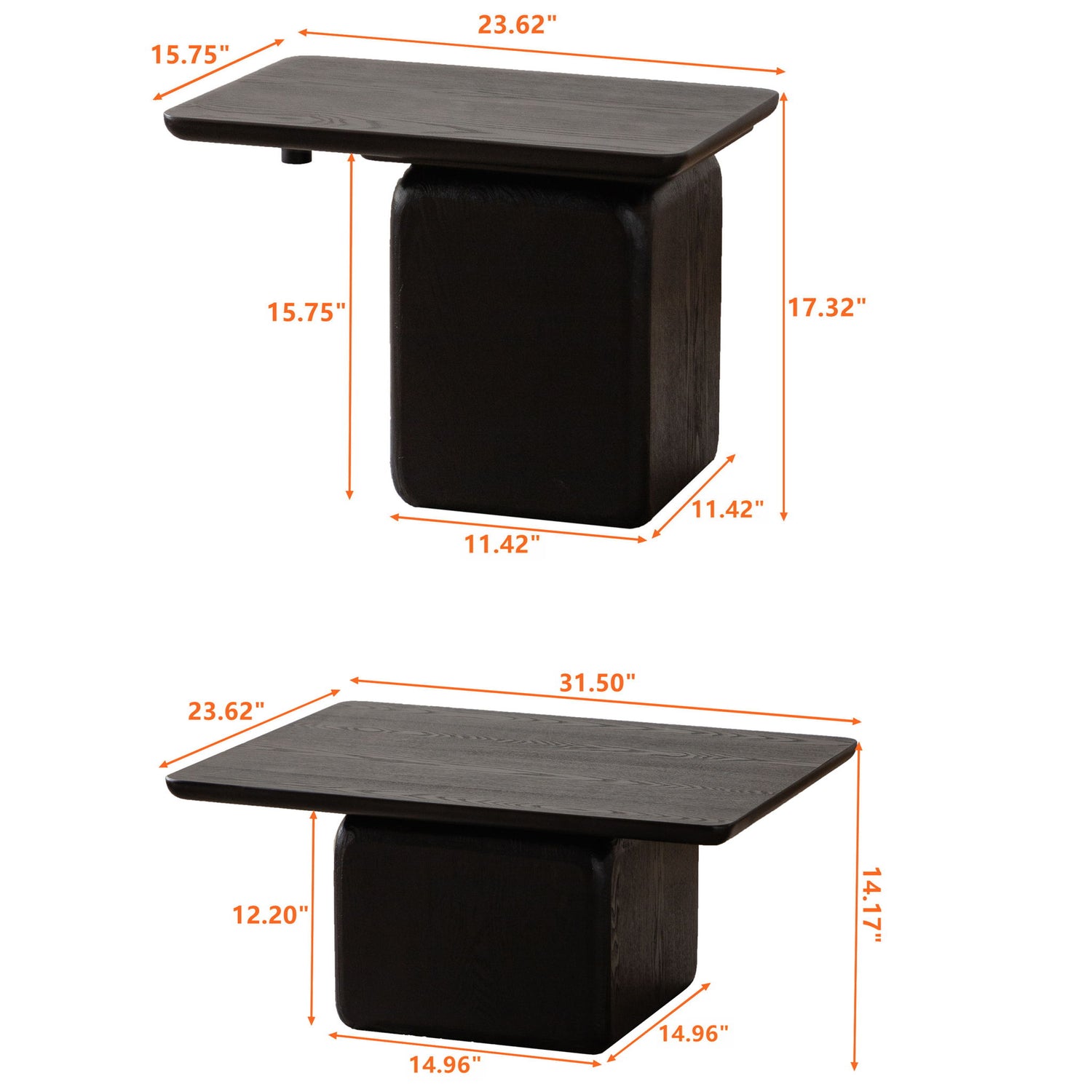 Square Coffee Table Set (Set of 2)