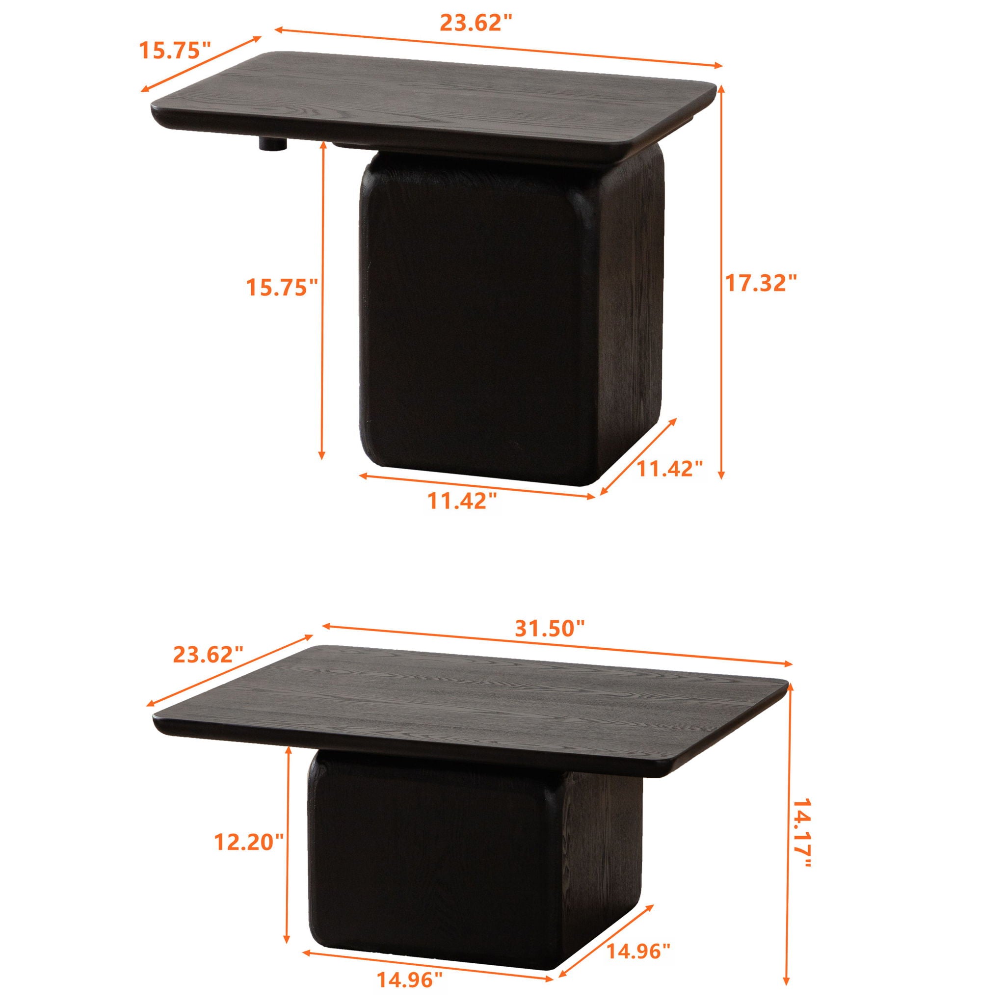 Square Coffee Table Set (Set of 2)