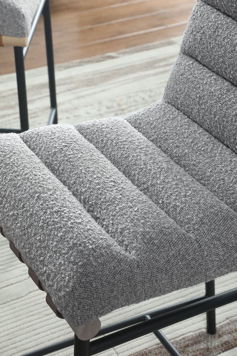 Lahni - 17&quot; Boucle Fabric Counter Height Chair