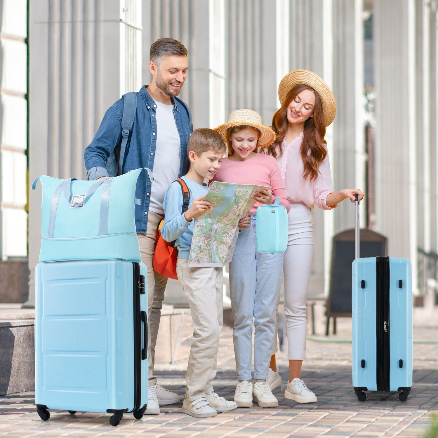 2 Piece Luggage Set With Bags Expanable Spinner Wheels ABS Lightweight Suitcase With Tsa Lock 20&quot; / 24&quot;