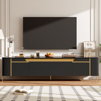 TV Stand For TVs Up To 80&quot; With 4 Drawers And 2 Spacious Cabinets