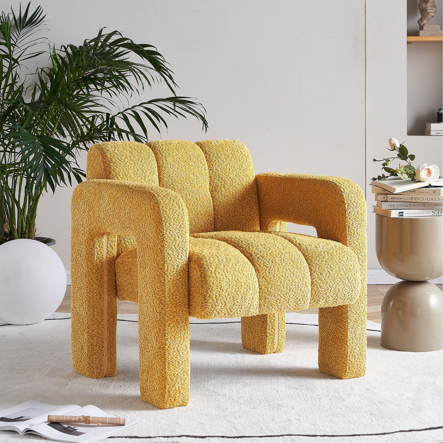 31.10&quot; Boucle Upholstered Accent Chair