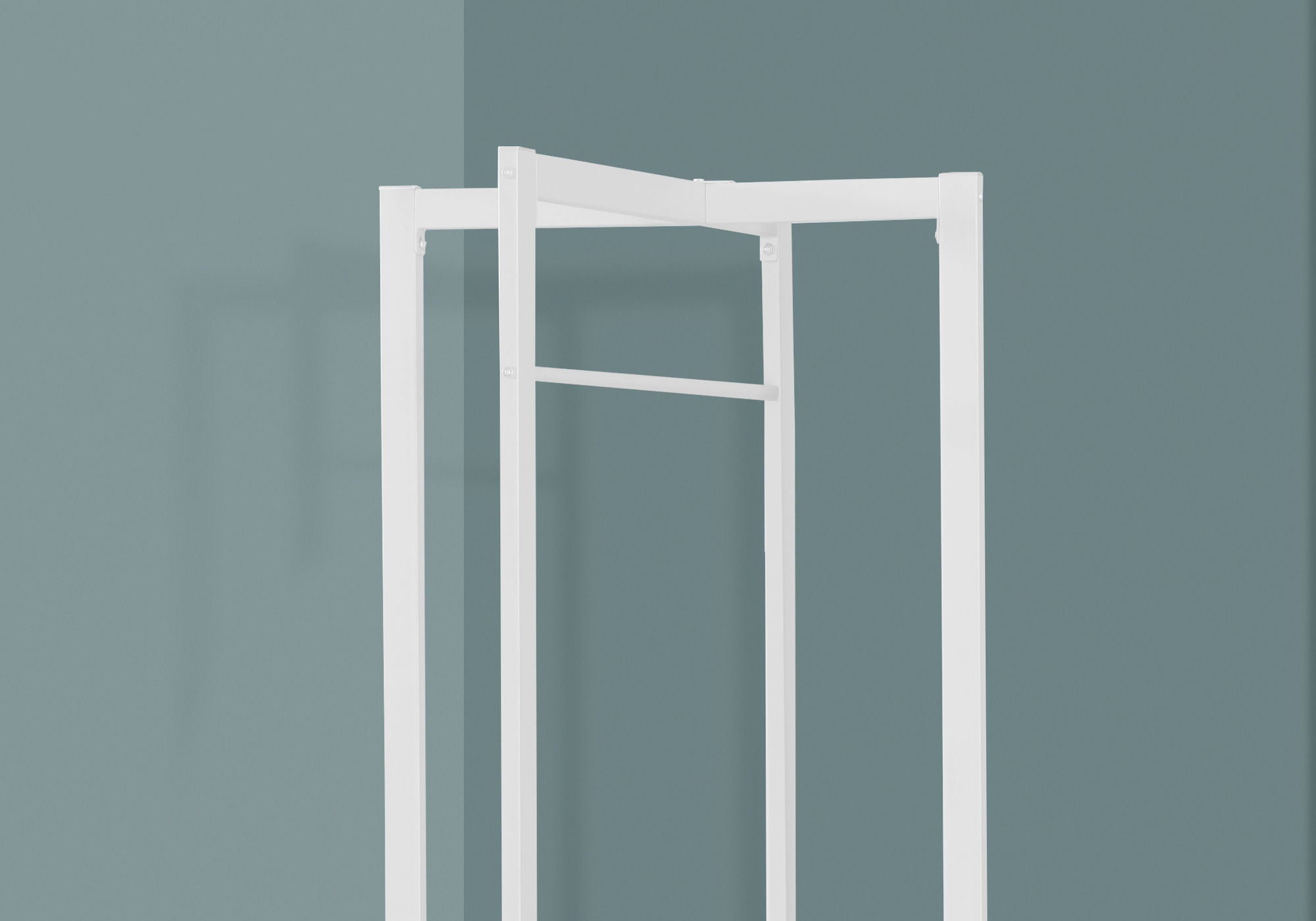 Coat Rack, Hall Tree, Free Standing, Hanging Bar, Entryway, For Contemporary &amp; Modern - White