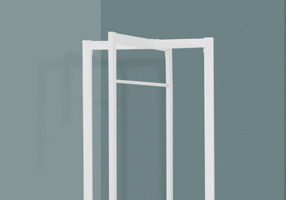 Coat Rack, Hall Tree, Free Standing, Hanging Bar, Entryway, For Contemporary &amp; Modern - White