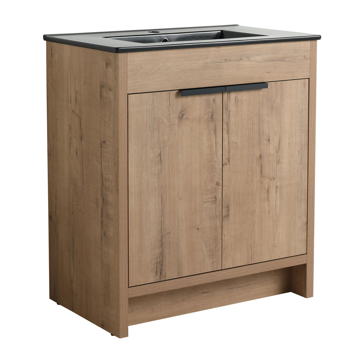 30" Freestanding Bathroom Cabinet With Basin &amp; 2 Soft Close Doors - Imitative Oak