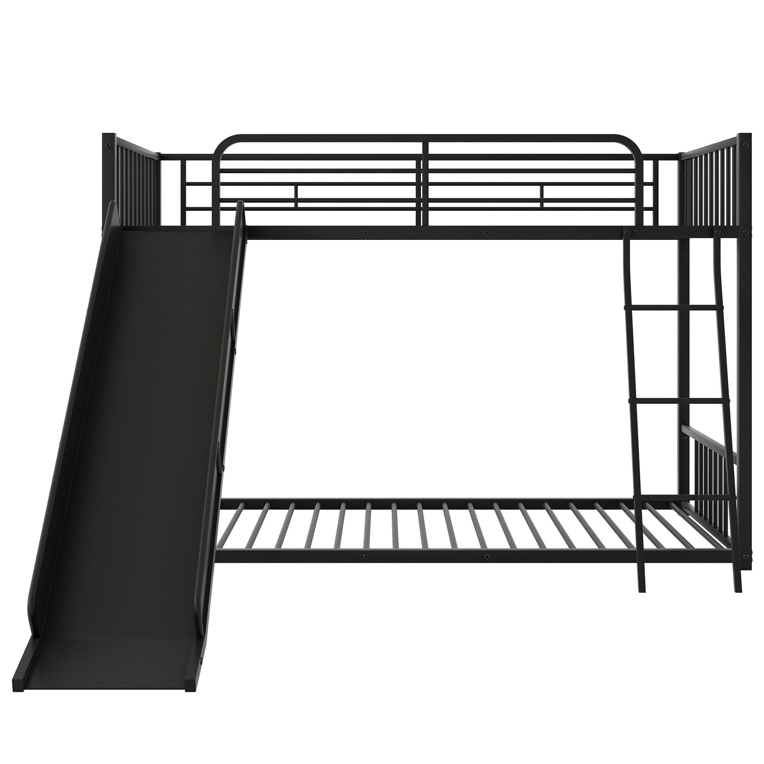 Metal Bunk Bed With Slide, Durable Steel Frame