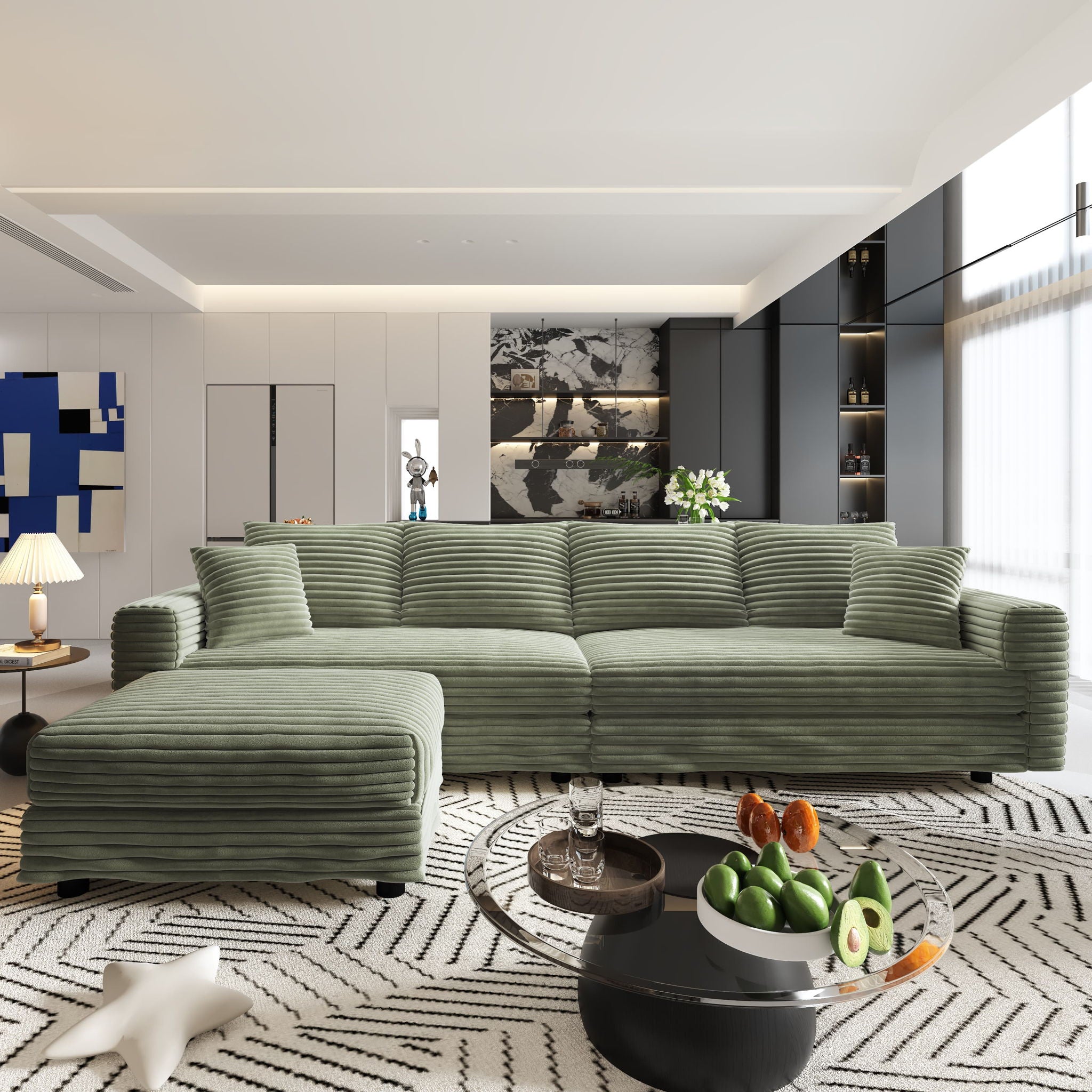 Modern Comfy Upholstered Sofa Cloud Couch &amp; Deep Seat Couches