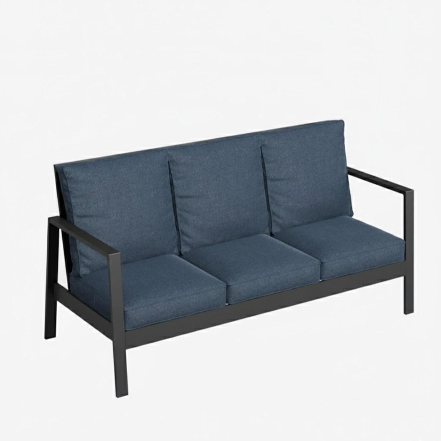 3 Seat All-Weather Patio Sofa With Cushions