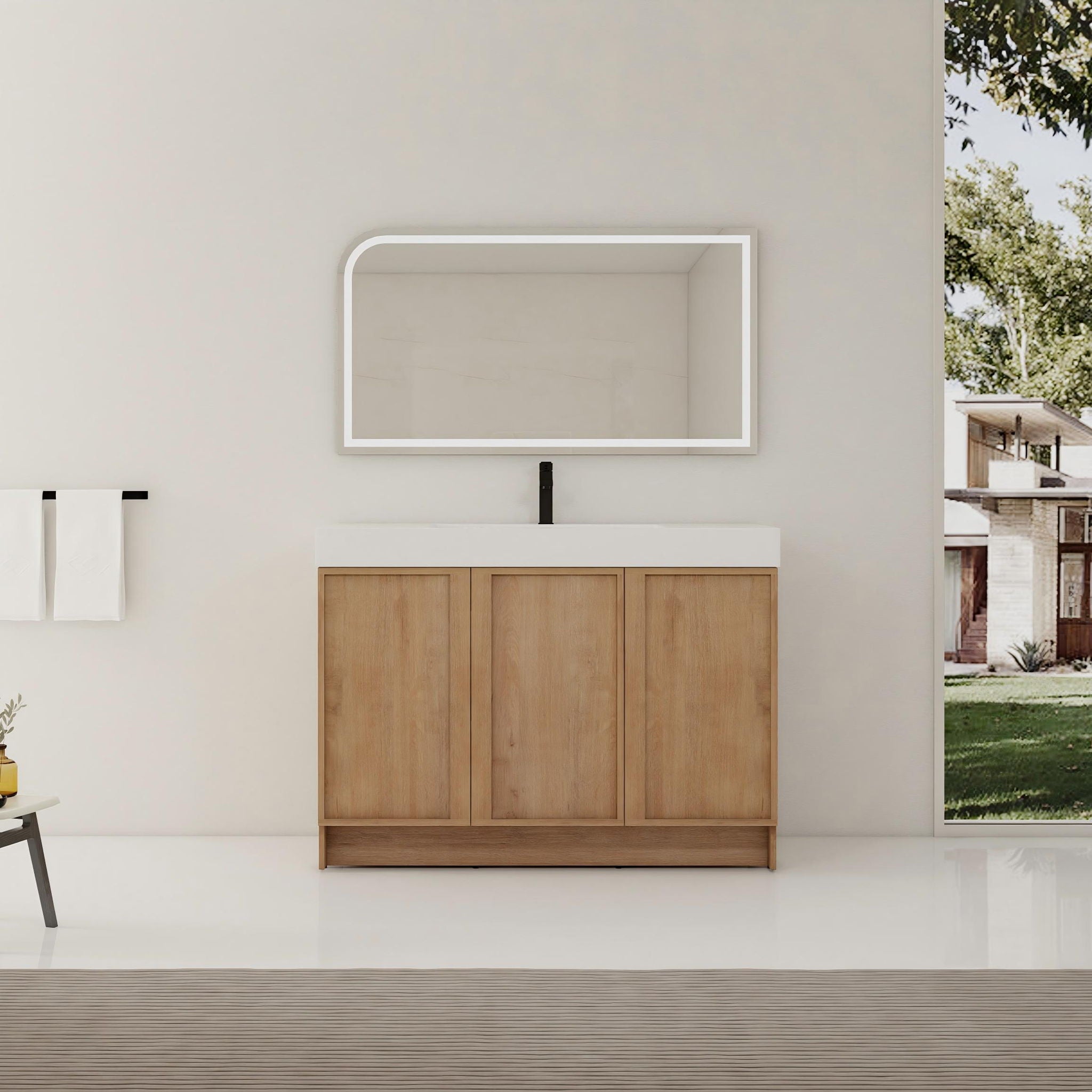 Freestanding Bathroom Vanity With Sink, Soft Close Doors
