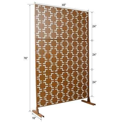 Outdoor &amp; Indoor Metal Privacy Freestanding Decorative Screen