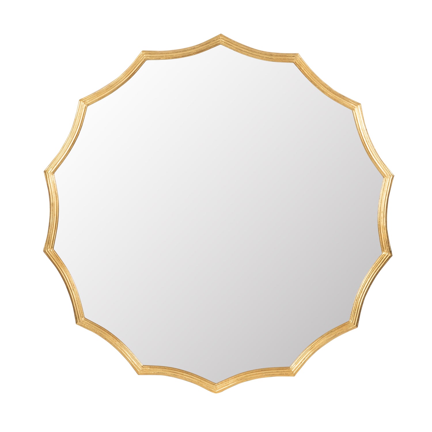 Round Sunburst Wall Mirror With, Wall Decor Mirror For Entryway Bedroom Living Room - Gold
