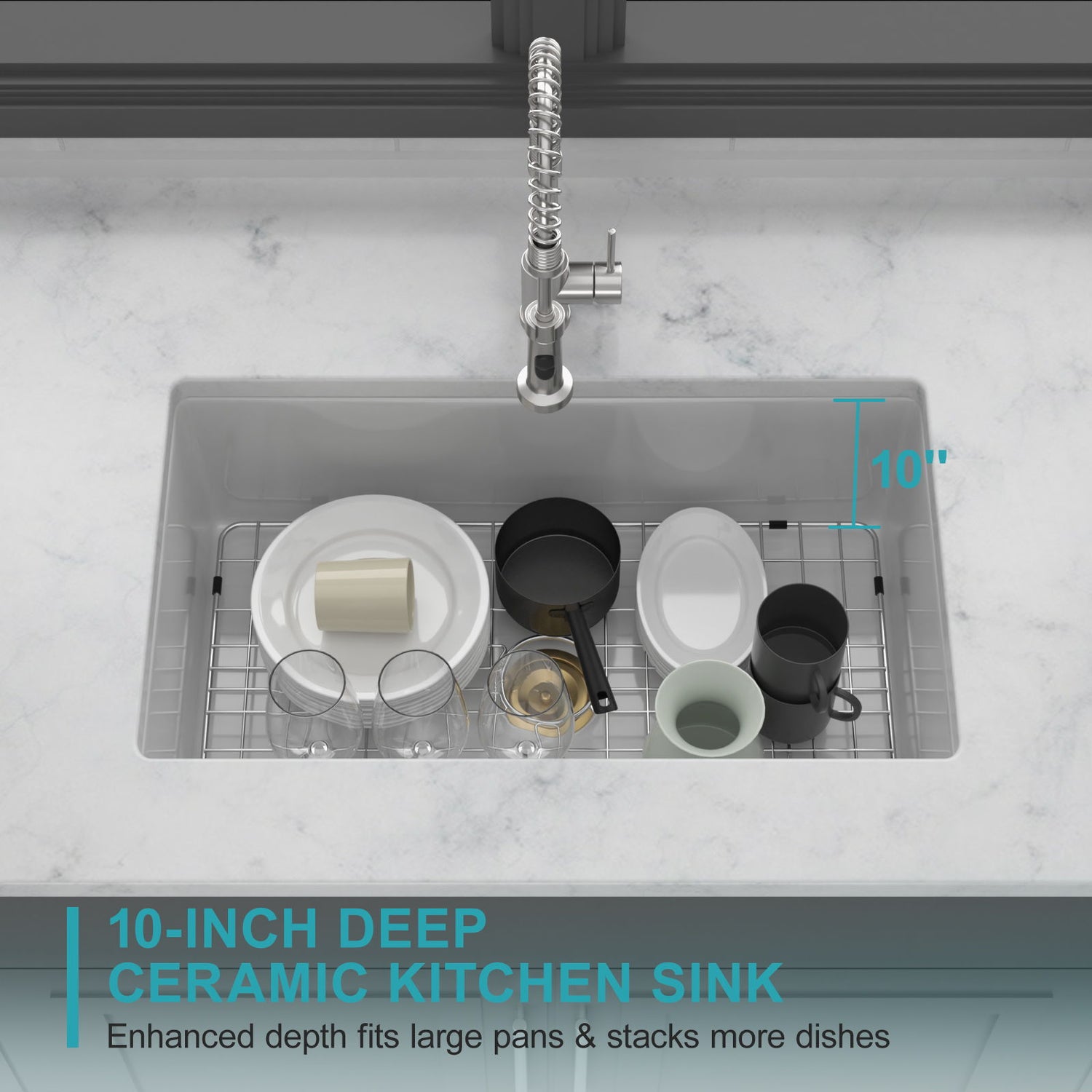 Rectangular Deep Single Bowl Kitchen Sink