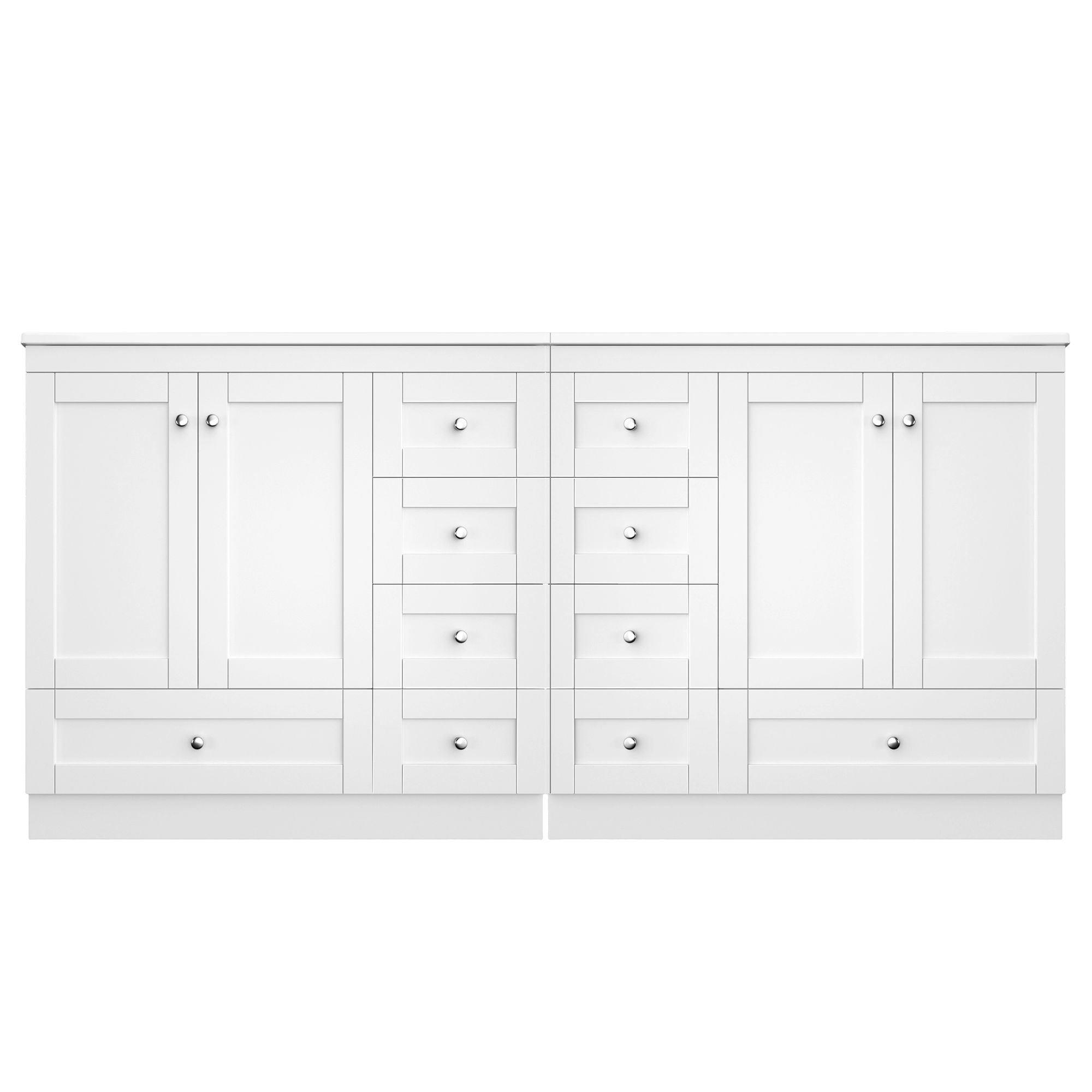 Shaker Free Standing Bathroom Vanity Cabinet &amp; Sink, Soft Close Drawers, Soft Close Doors