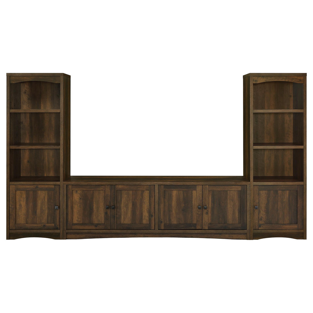Lunetta - 3 Piece TV Stand With Media Towers - Pine Wood