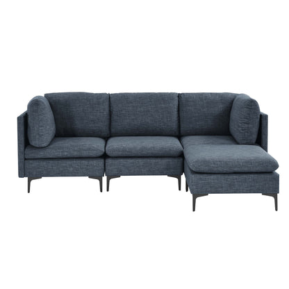 Upholstered Modular Sectional &amp; Tall Legs