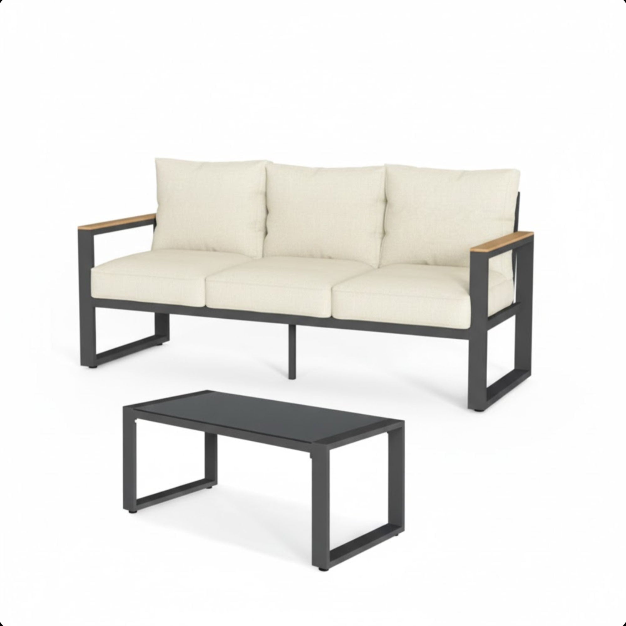 Modern Outdoor Sofa Set With Coffee Table