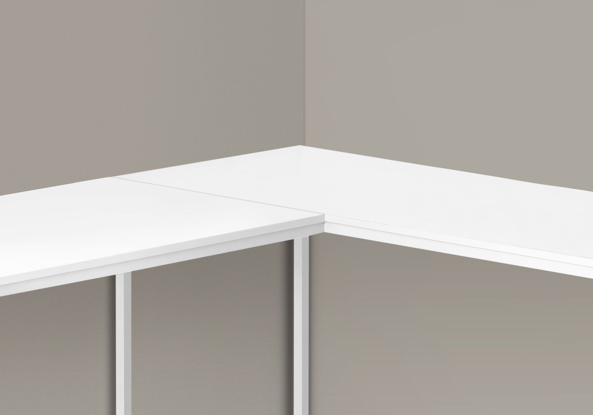 Computer Desk, Home Office, Corner, L Shape, Laptop, Marble Look Contemporary &amp; Modern