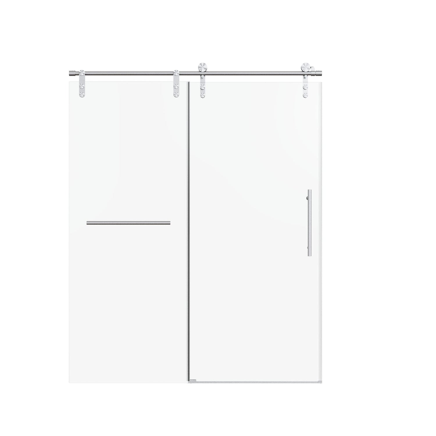 Frameless Single Sliding Shower Doors With Towel Rail &amp; Handle