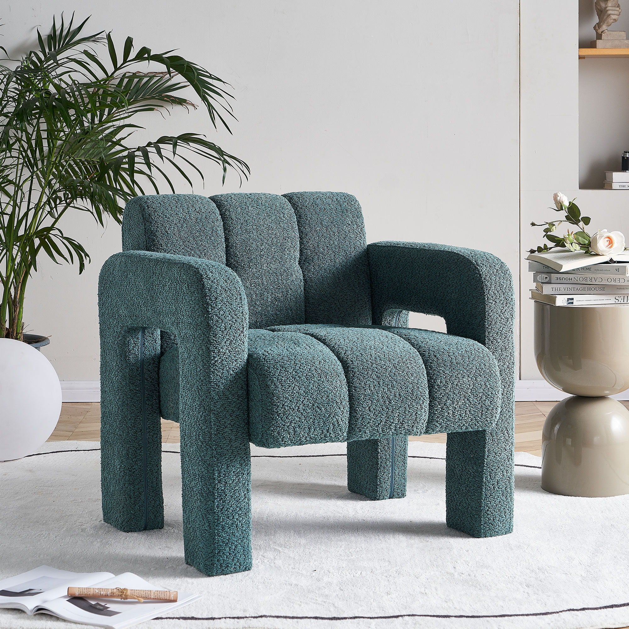 31.10&quot; Boucle Upholstered Accent Chair