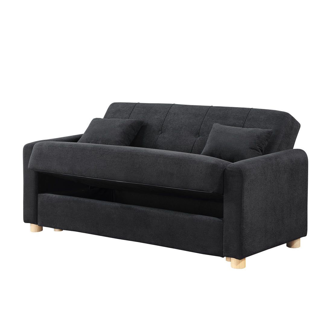 Thomas - 66&quot; Convertible Sleeper Loveseat with Storage