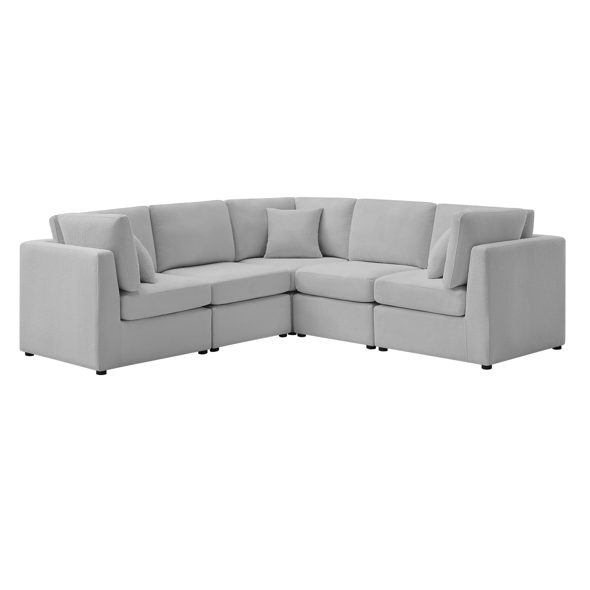 Chauncy - 5 Piece Sectional Shofa - Gray