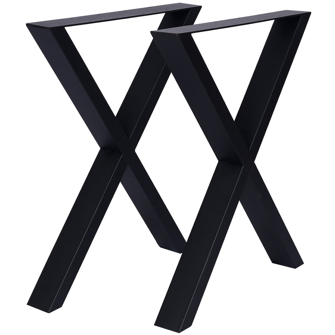 X Table Legs 28X 24&quot;, Wide Metal Table Legs, Heavy Duty Steel Desk Legs Table Leg Dining Table Legs Coffee Desk Leg (Set of 2) - Black
