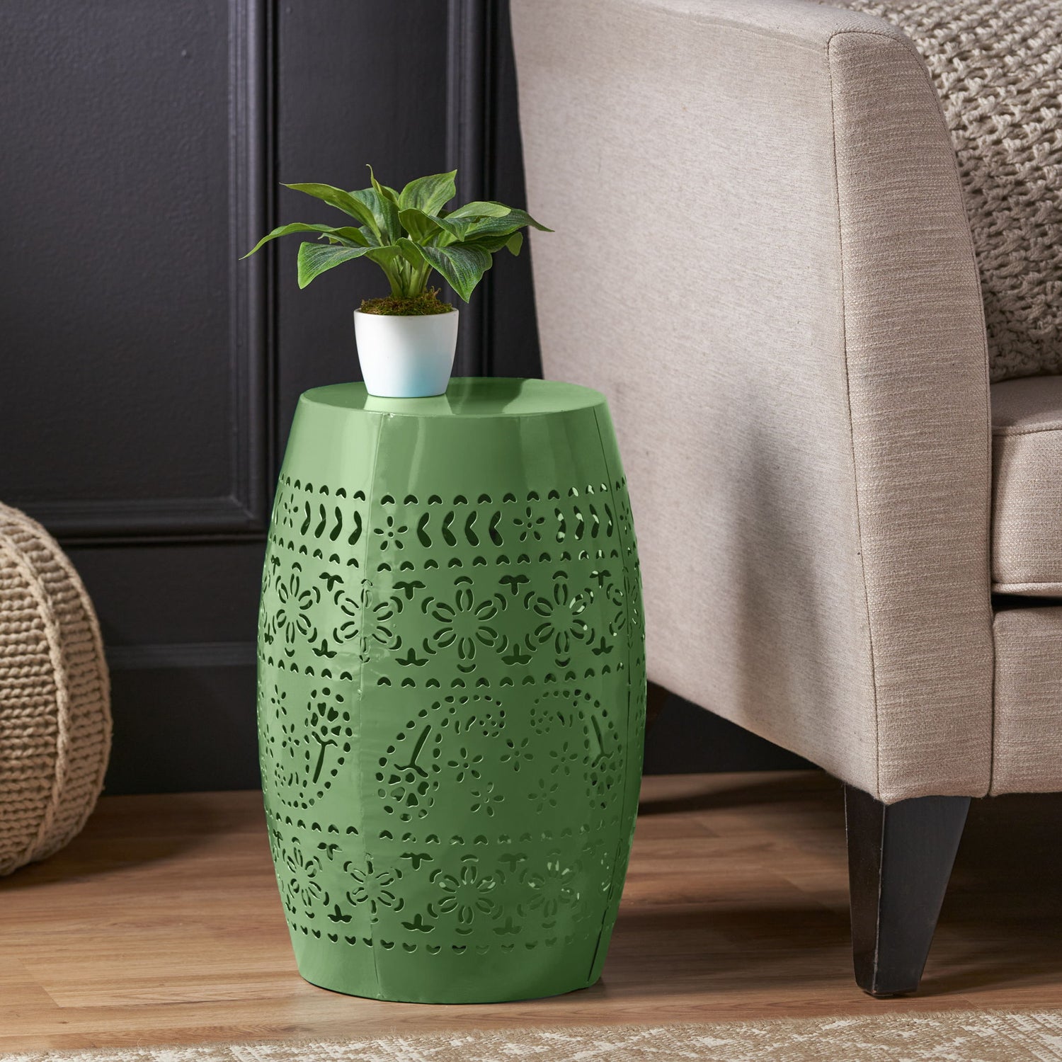 12&quot; Outdoor Lace Cut Side Table