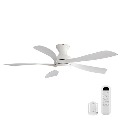52" Ceiling Fan With 3 Color Dimmable LED Light, DC Reversible Motor, 6 Speed Settings