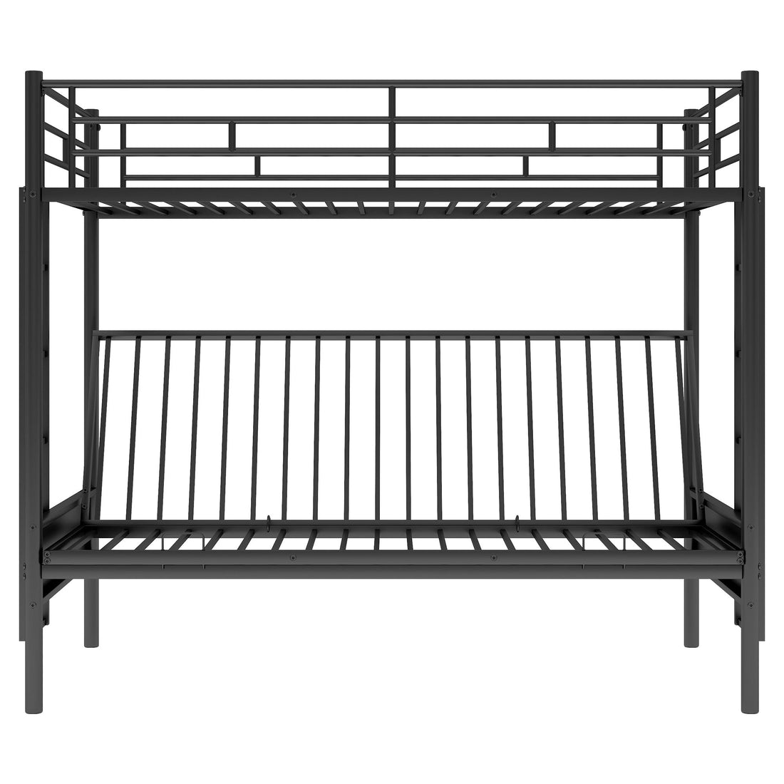 Twin Over Full Bunk Bed, Multi Function - Black
