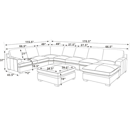 Large Seating Modular Sectional