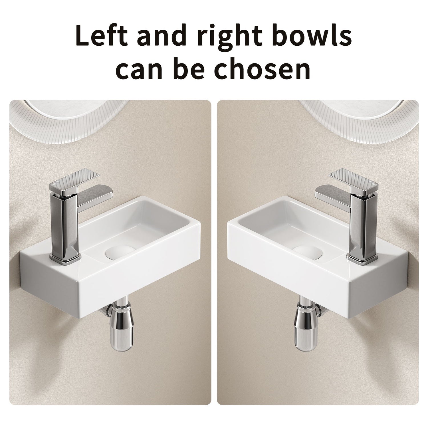 Wall Mounted Bathroom Sink With Faucet And Drain