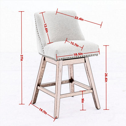 Counter Height Swivel Barstools, 26&