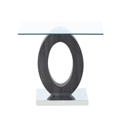 Tracker - End Table - Brown White