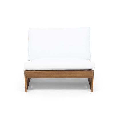 Acacia Wood Outdoor Club Chair With Cushions