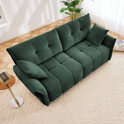 Modern Sofa &amp; Pillows, Textured Cover, High Rebound Cushions
