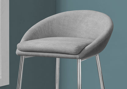 Bar Stool, Bar Height, Contemporary &amp; Modern (Set of 2) - Gray