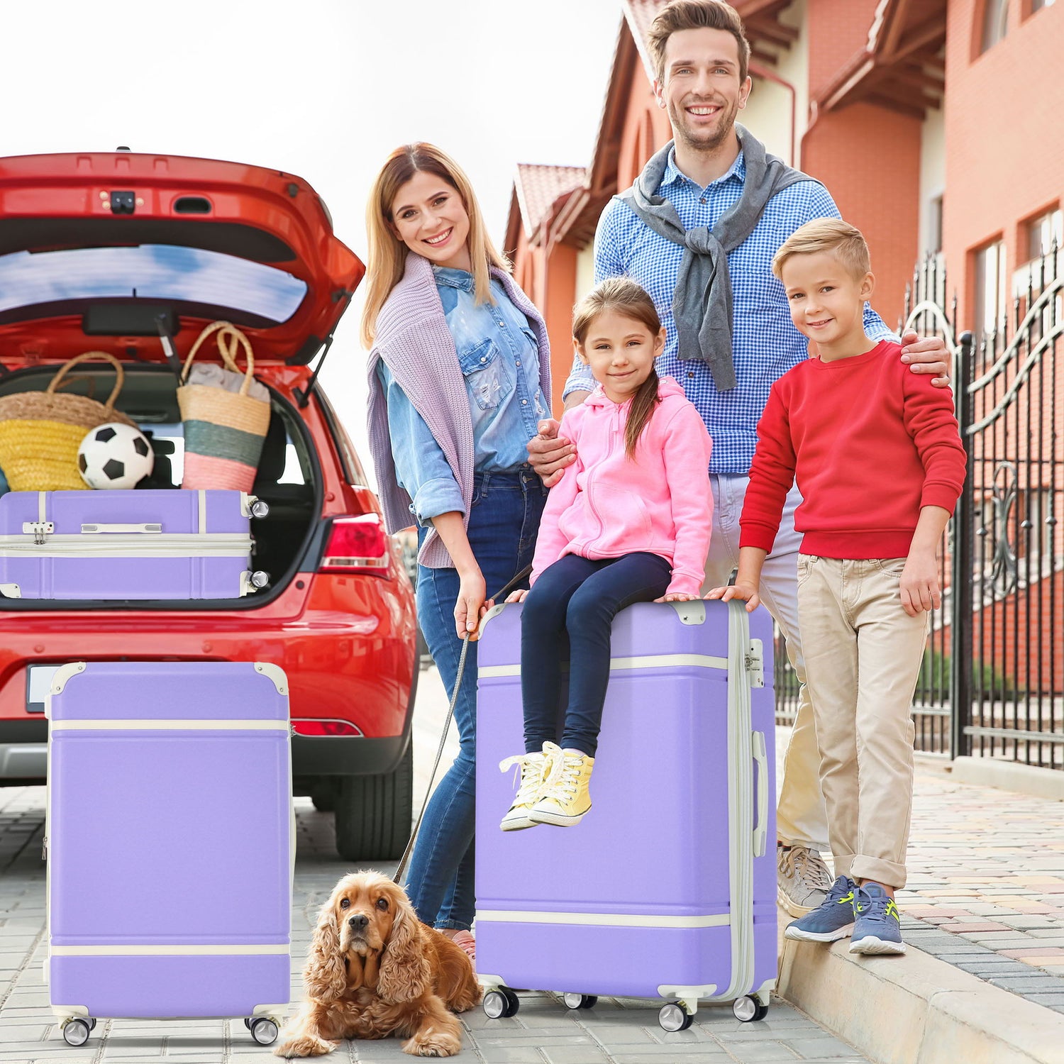 Hardshell Luggage With Tsa Lock, 24&quot; Expandable Lightweight Suitcase With Spinner Wheels, Single Vintage Luggage