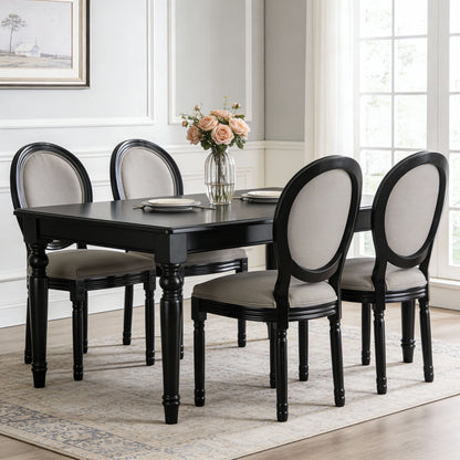 Upholstered &amp; Round Back Dining Chairs (Set of 2)