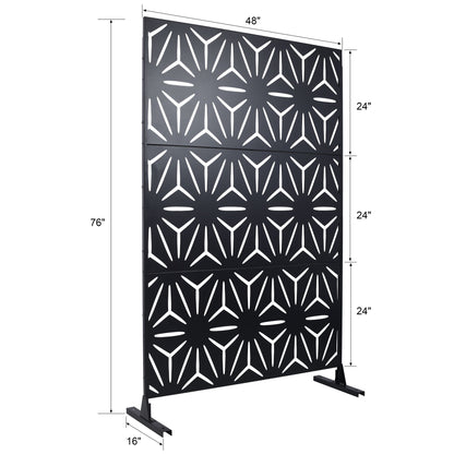 Outdoor &amp; Indoor Metal Privacy Screen, Freestanding Decorative Panels