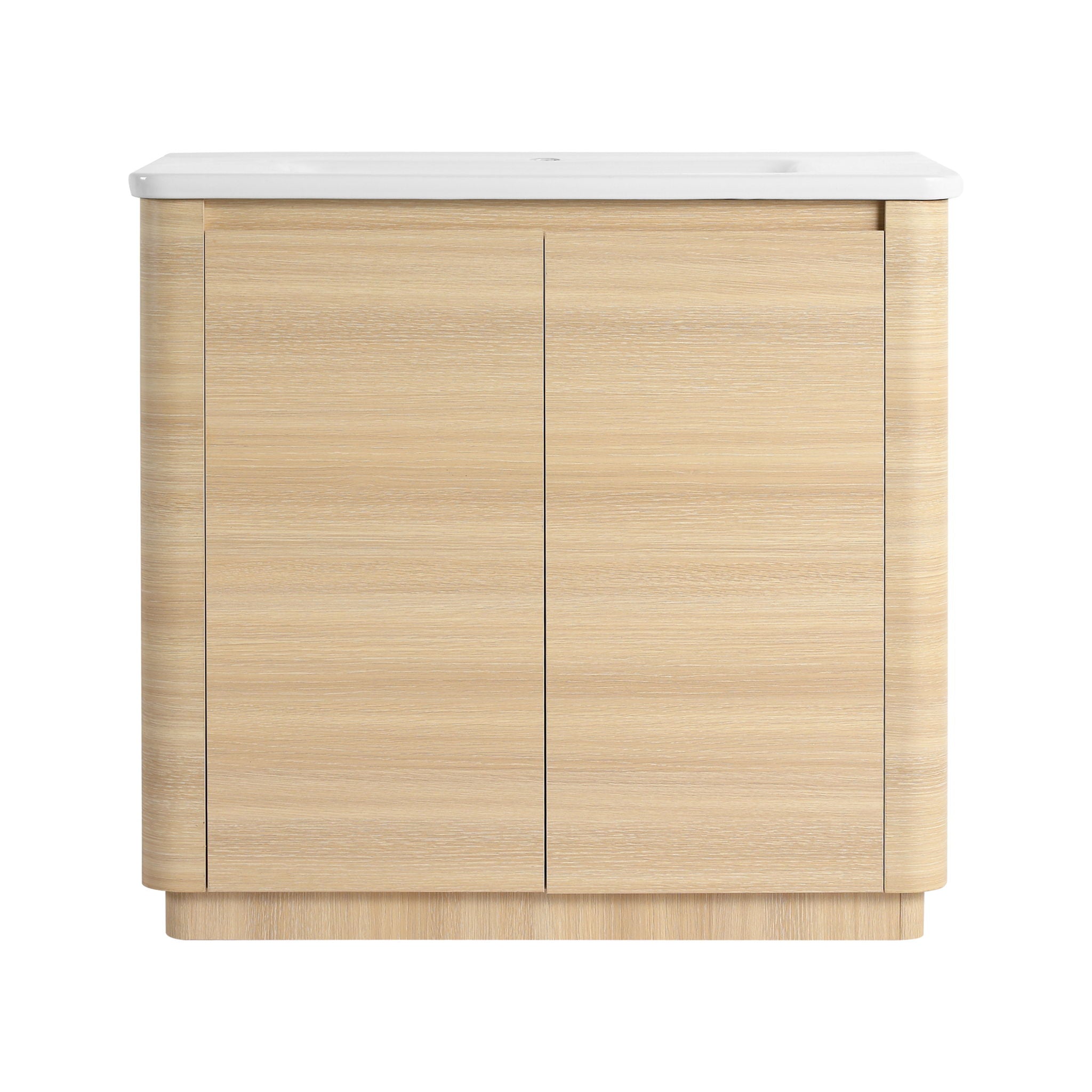 Freestanding Bathroom Vanity With Sink &amp; 2 Soft Close Doors