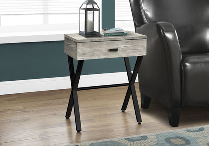 Accent Side X Table, Storage Drawer, Contemporary &amp; Modern