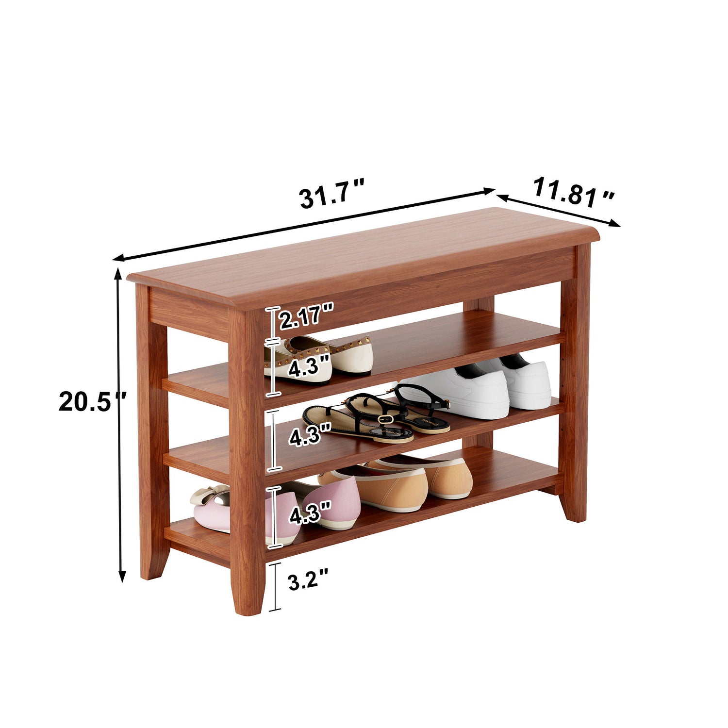 Multi Functional Double Layer Shoe Stool