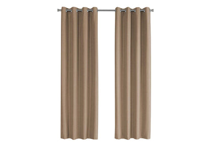 2 Pieces Set, Curtain Panel, Room Darkening, Grommet, Contemporary &amp; Modern