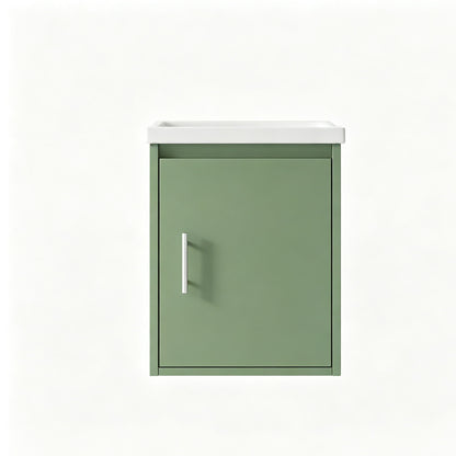 Floating Bathroom Vanity Combo, Wall Mounted Cabinet With Sink &amp; Soft Close Doors For Small Bathrooms