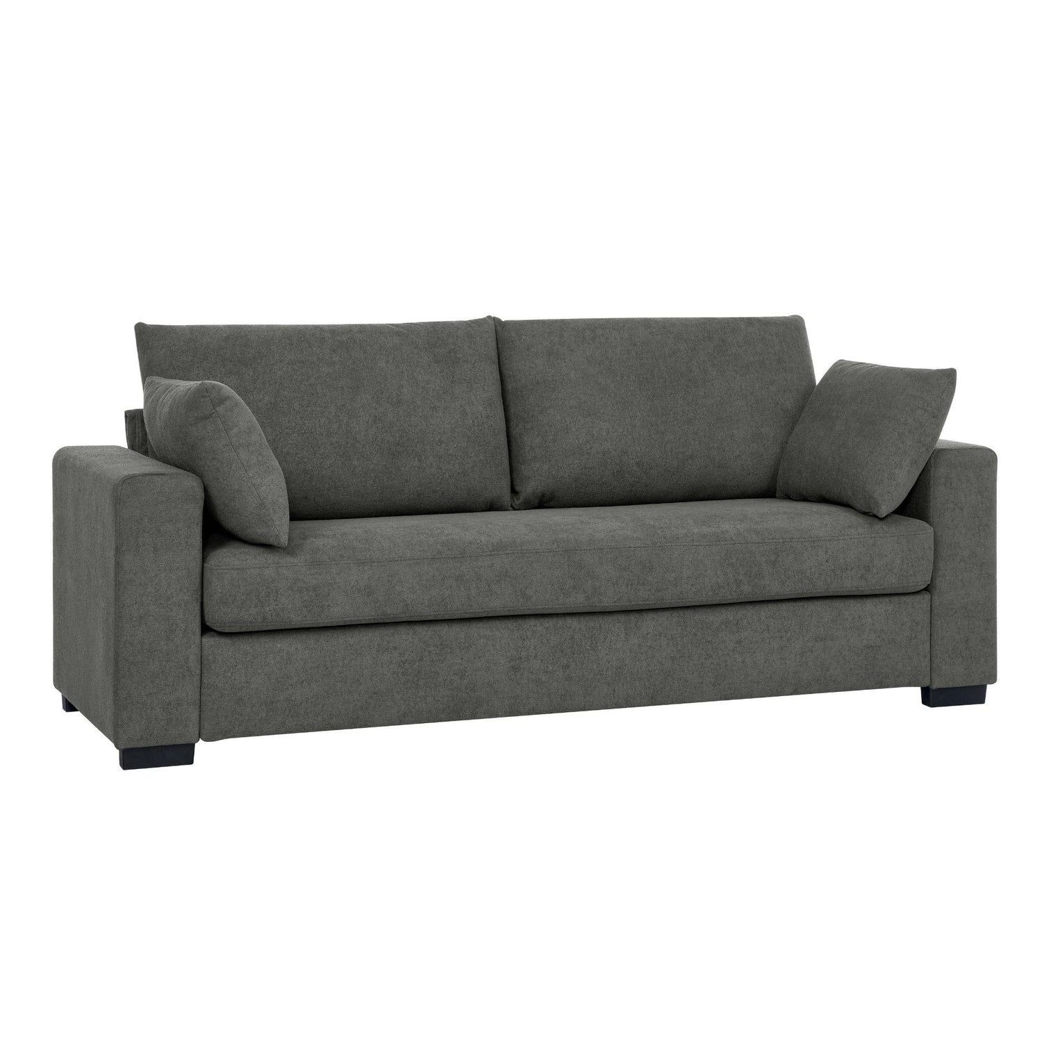 Upholstered Sofa With Toss Pillows - Dark Gray