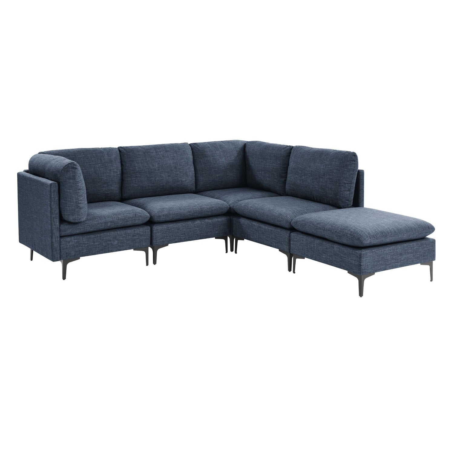 Upholstered Modular Sectional &amp; Tall Legs