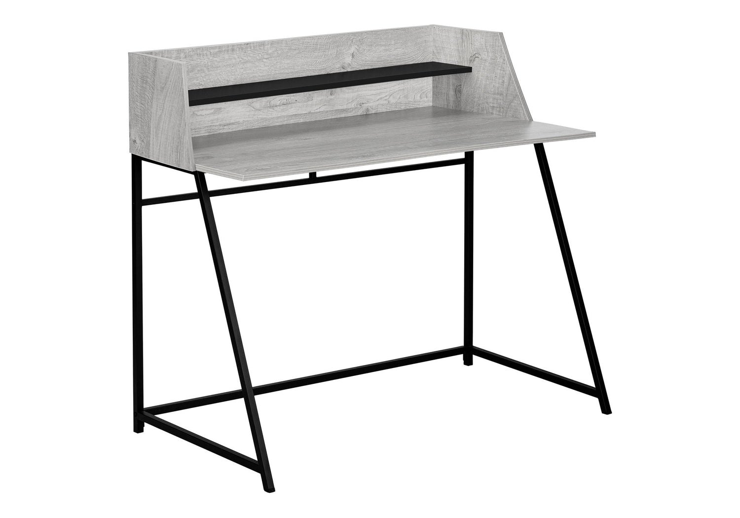 Computer Desk For Home Office, Laptop, Storage Shelves, Marble Look Contemporary &amp; Modern