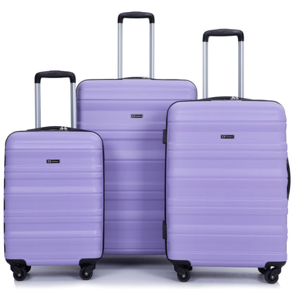 Expandable 3 Piece Luggage Sets Lightweight &amp; Durable Suitcase, Spinner Wheels, Tsa Lock