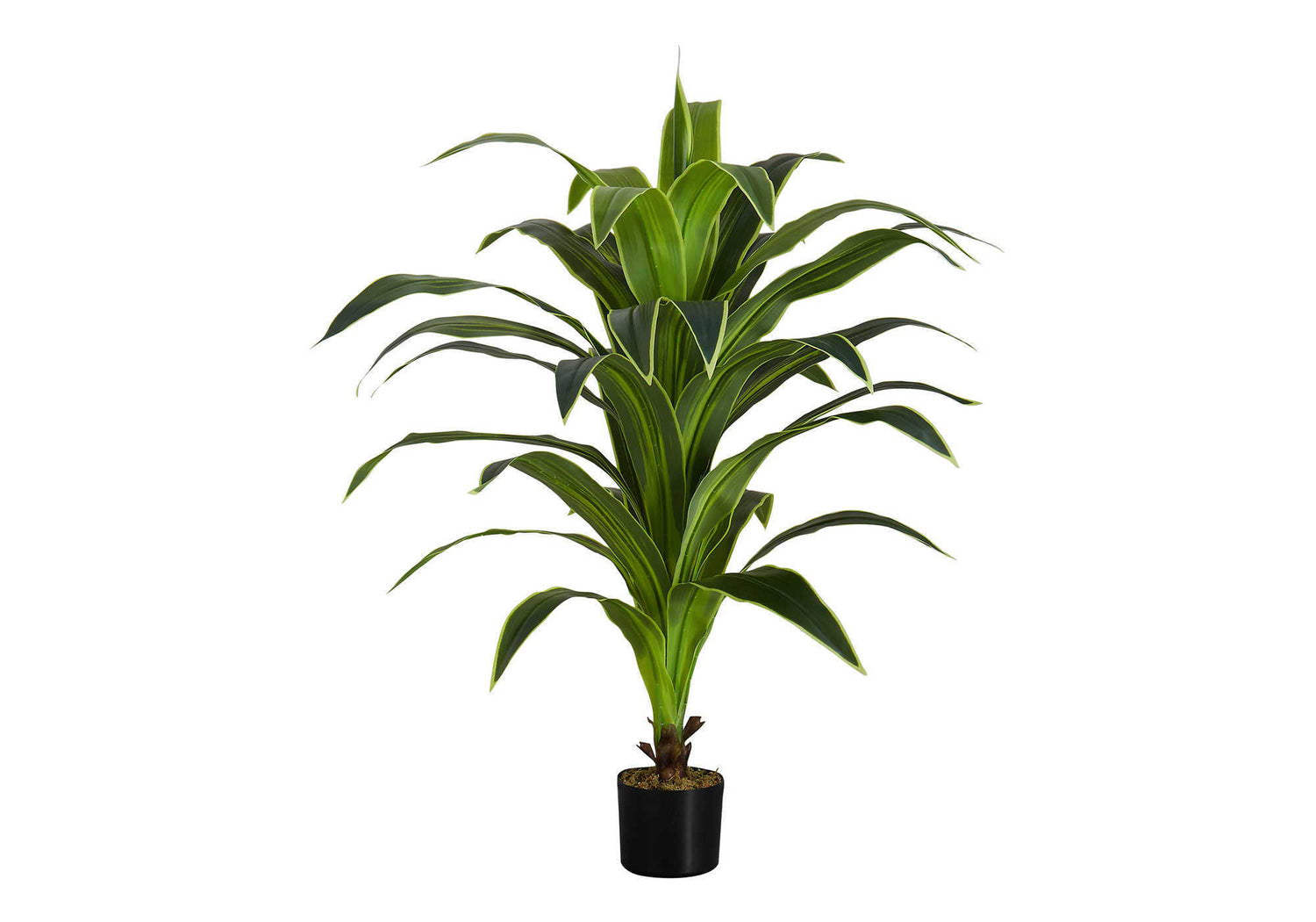 47&quot; Tall, Artificial Plant, Dracaena Tree, Indoor, Faux, Fake, Floor, Greenery, Potted, Real Touch, Decorative - Green / Black
